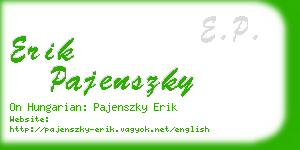 erik pajenszky business card